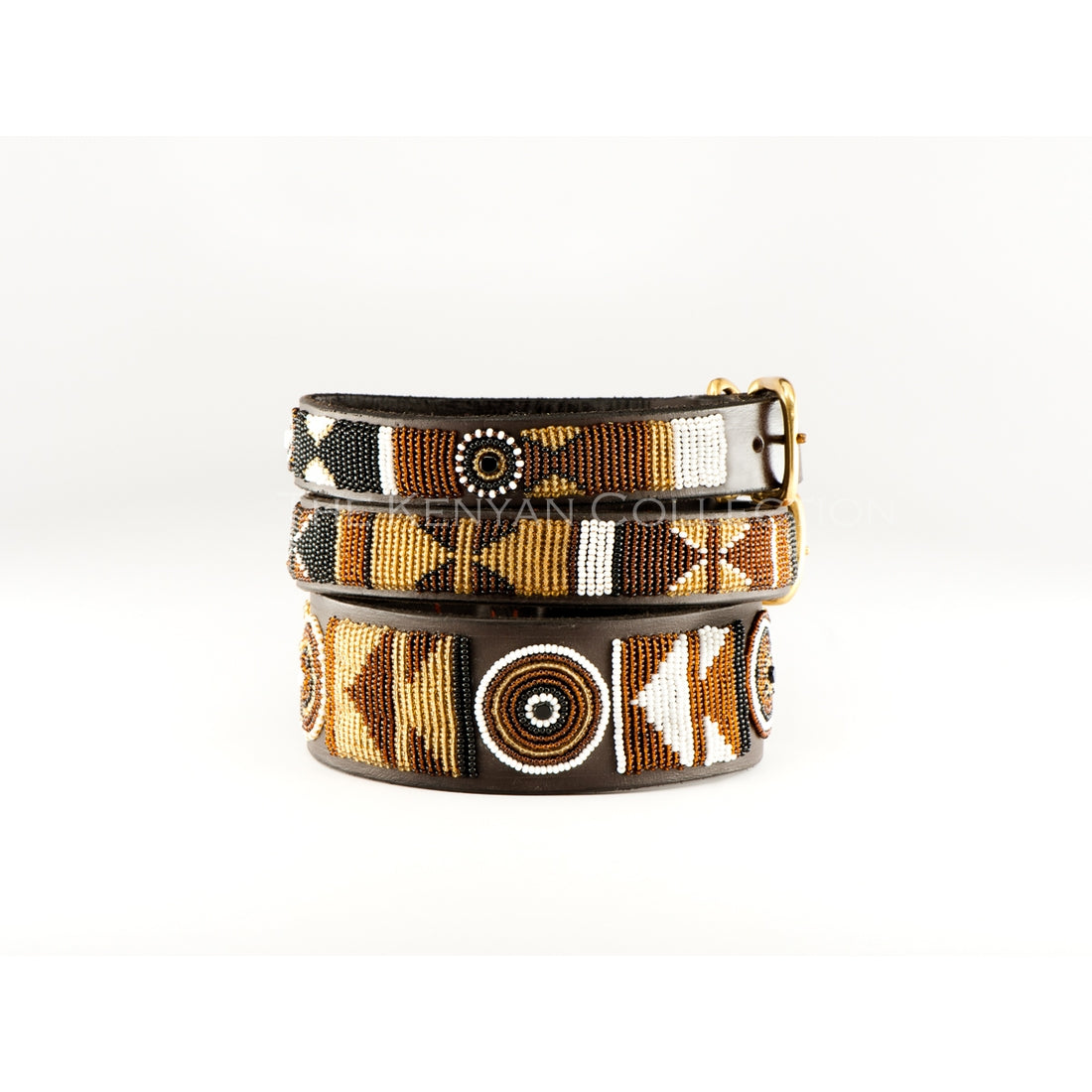 Earth Tones Beaded Dog Collar