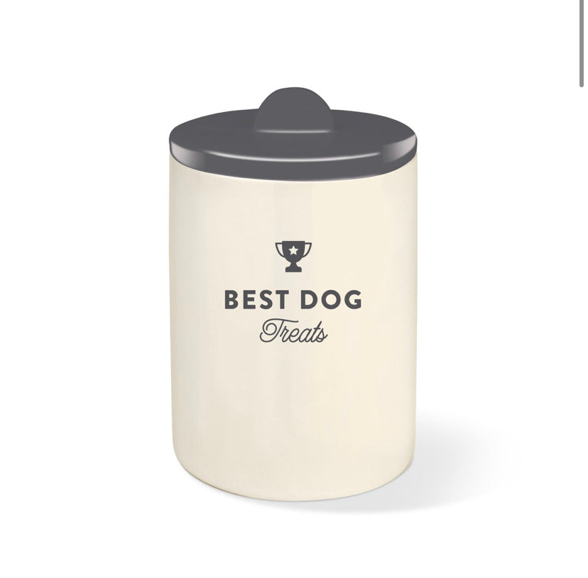Best Dog Treat Jar - Grey