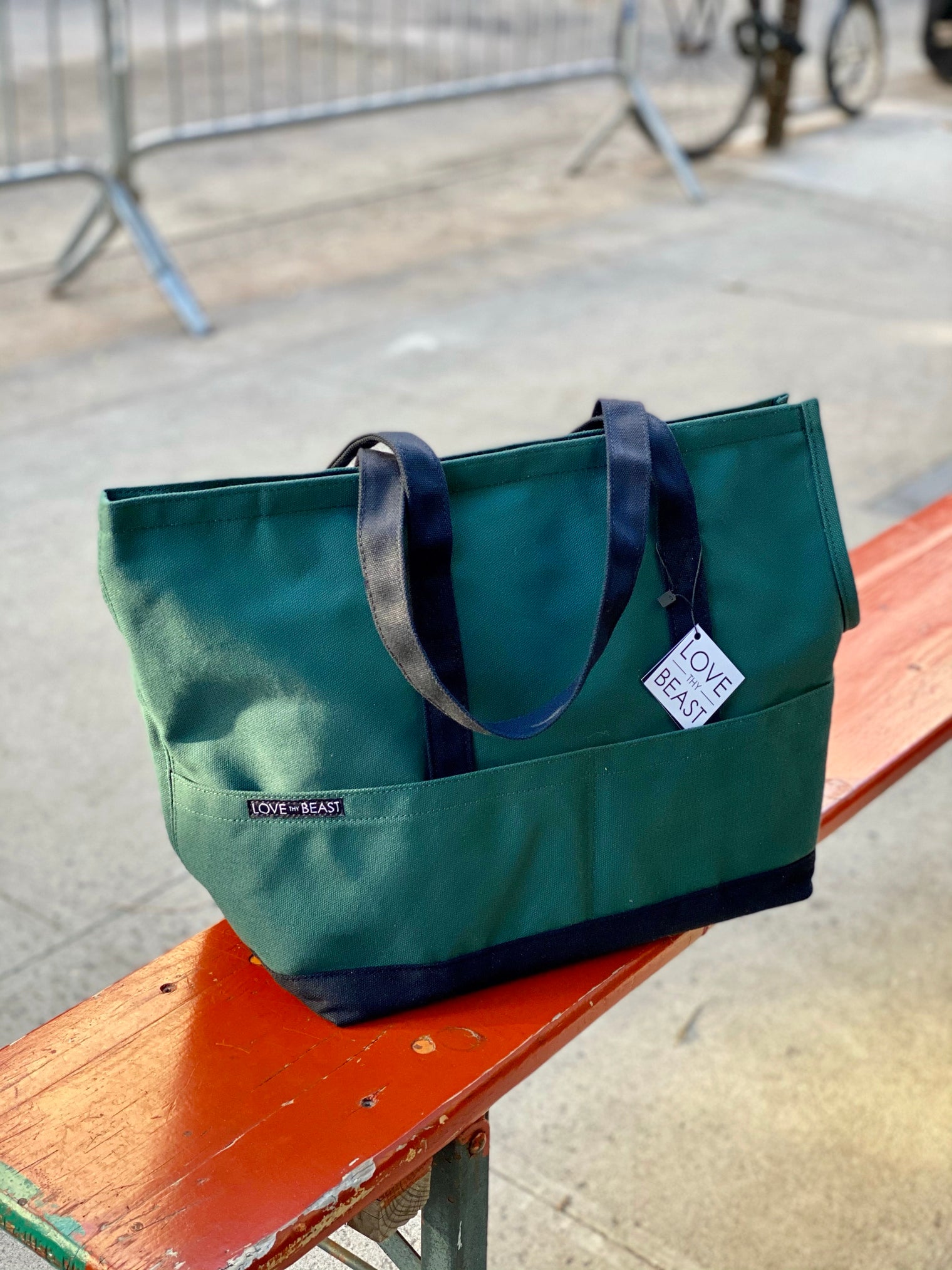 Canvas Pet Tote Fern & Black