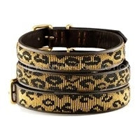 Leopard Beaded Dog Collar