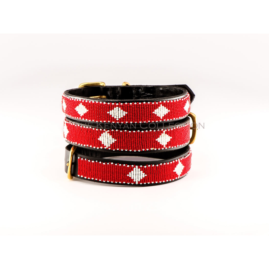 Unity Red Beaded Dog Collar