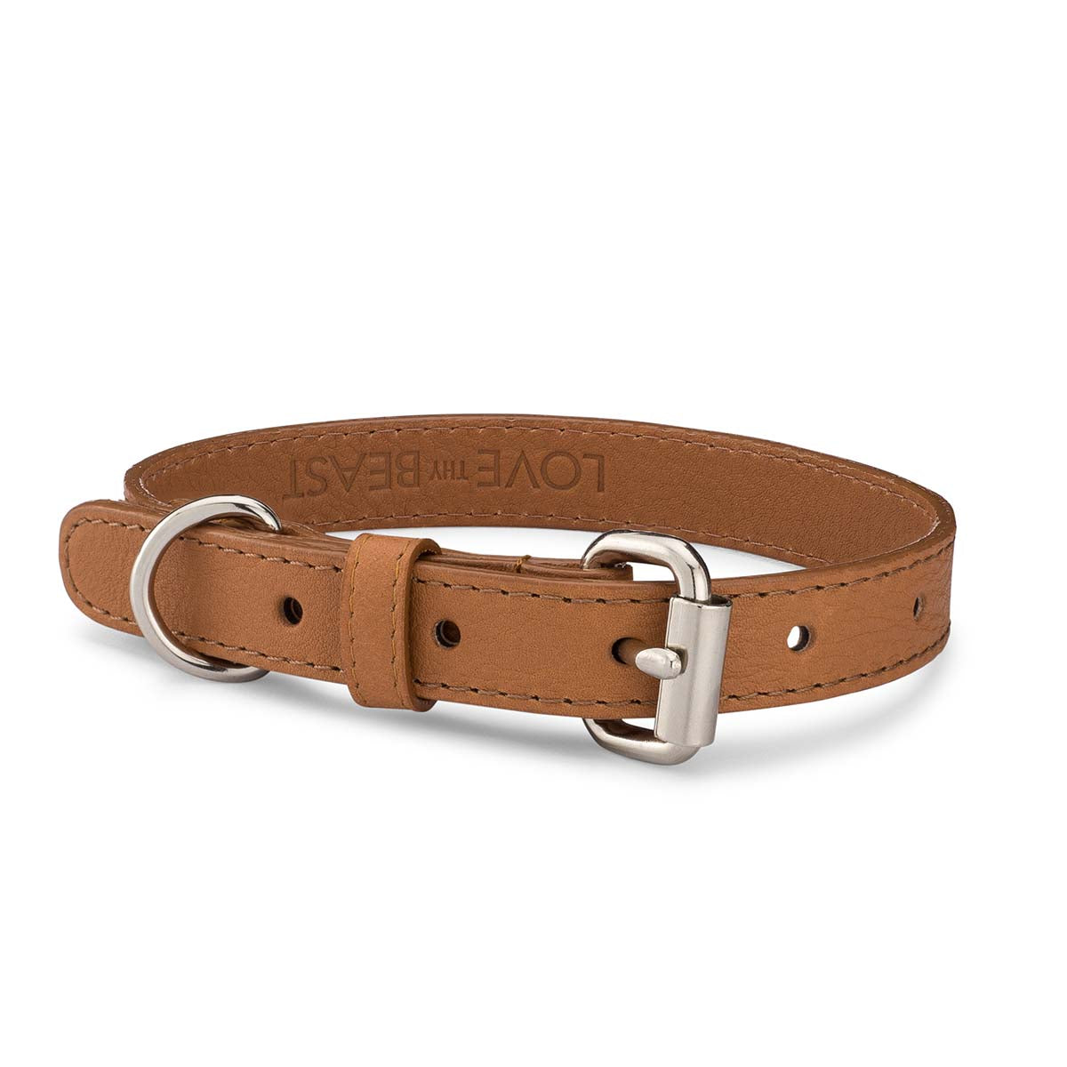 Caramel Pebble Leather Collar