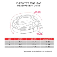 Puppia Two Tone Dog Leash, Red