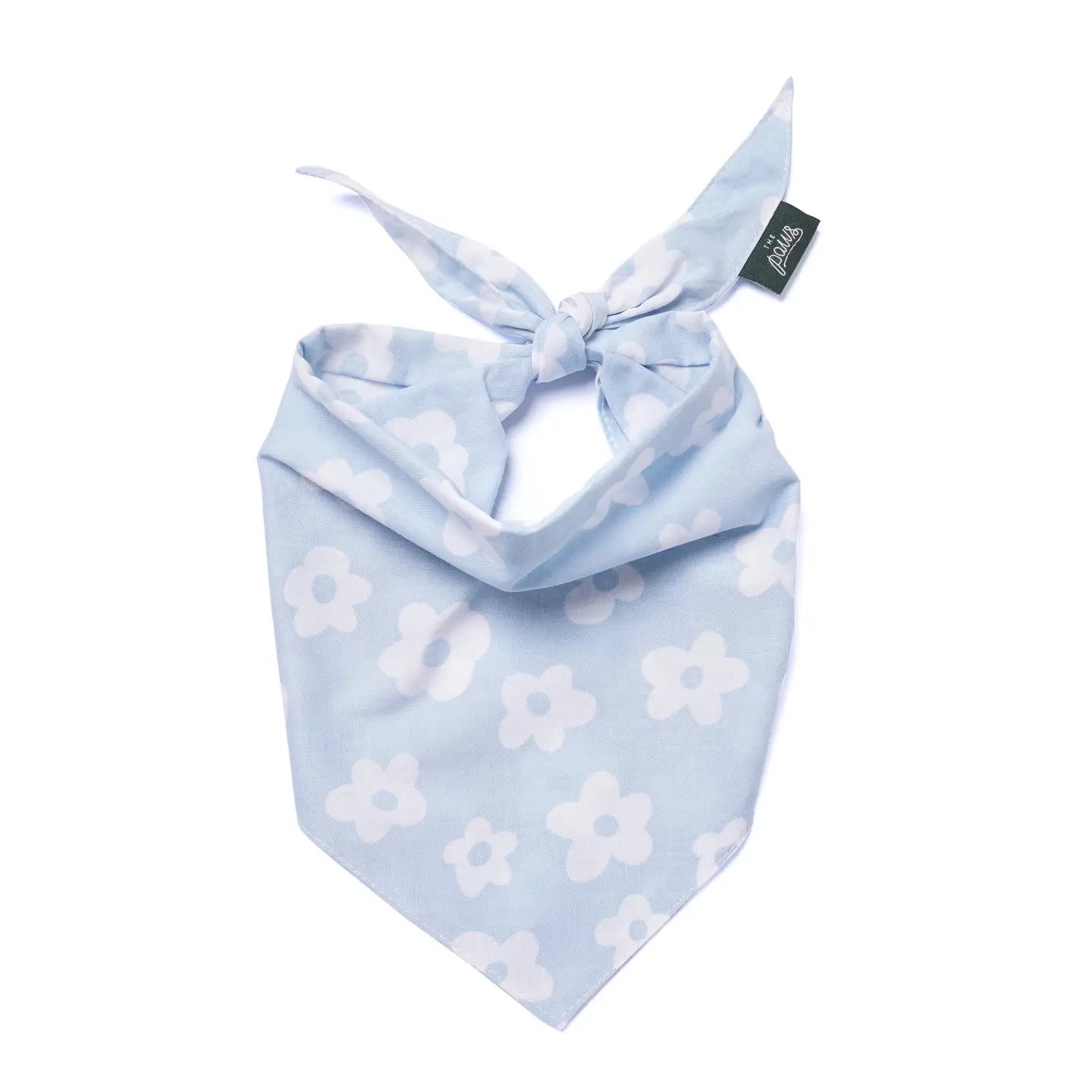 Daisy Blue Flower Bandana, 3 Sizes