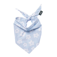 Daisy Blue Flower Bandana, 3 Sizes
