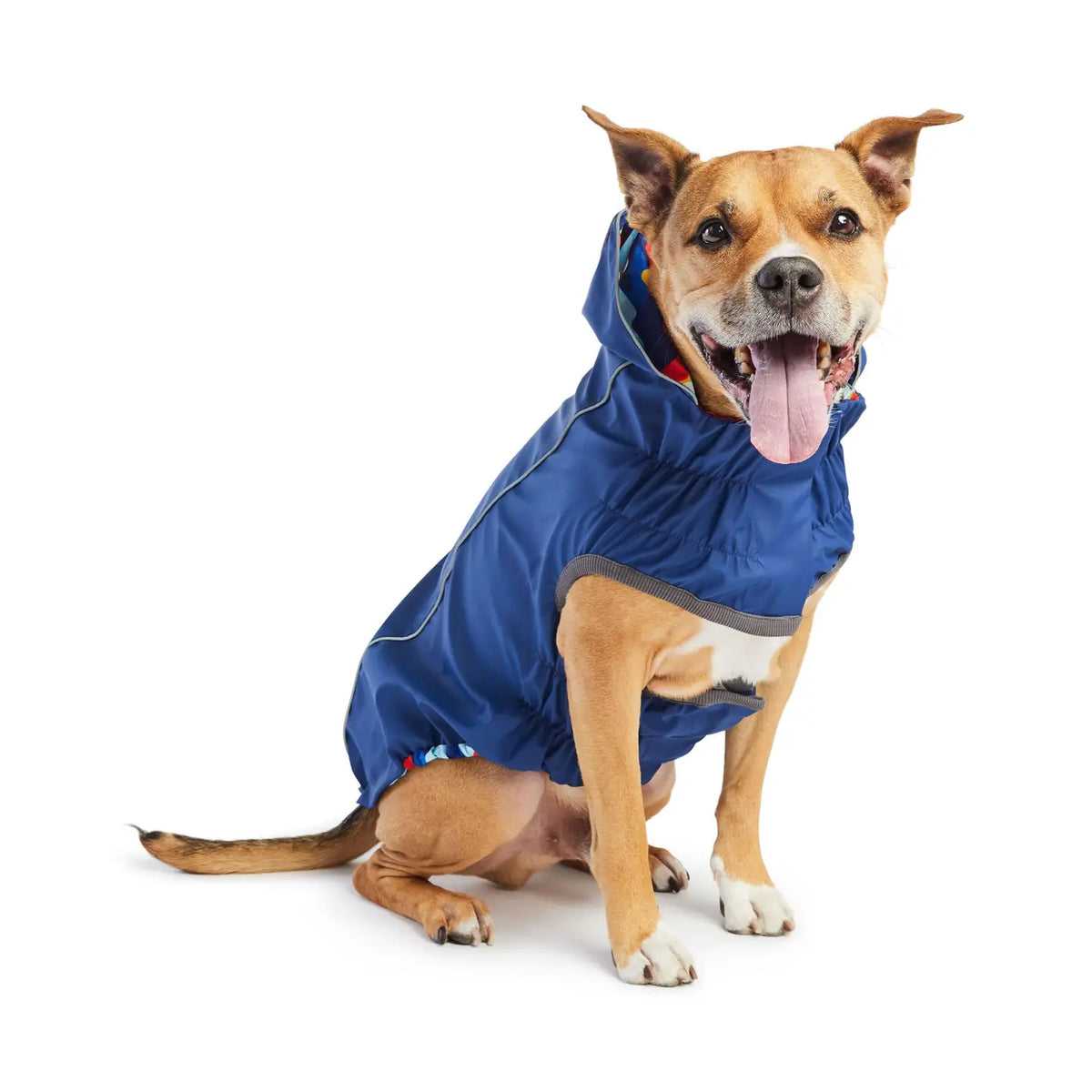 Reversible Elasto-Fit Raincoat - Blue