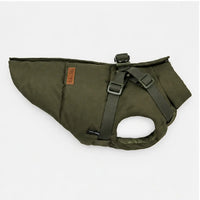 Olive Green Puffer Harness Coat