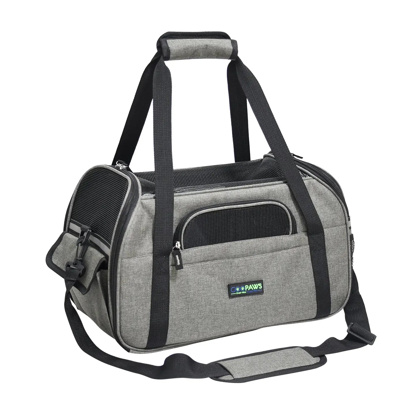 Soft Sided Pet Airline Carrier Grey, 17"