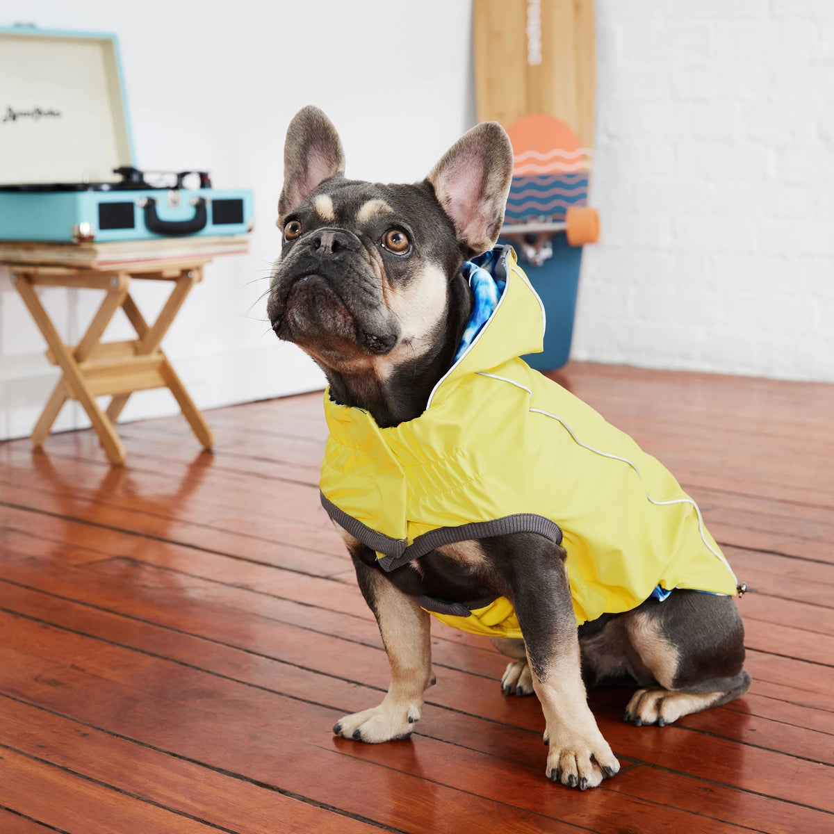 Reversible Elasto-Fit Raincoat - Yellow
