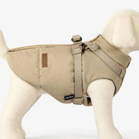 Khaki Beige Puffer Harness Coat