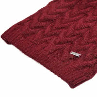 Fuzzy Textured Knit Sweater, Burgundy Red