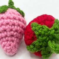 Strawberry Crochet Catnip Toy