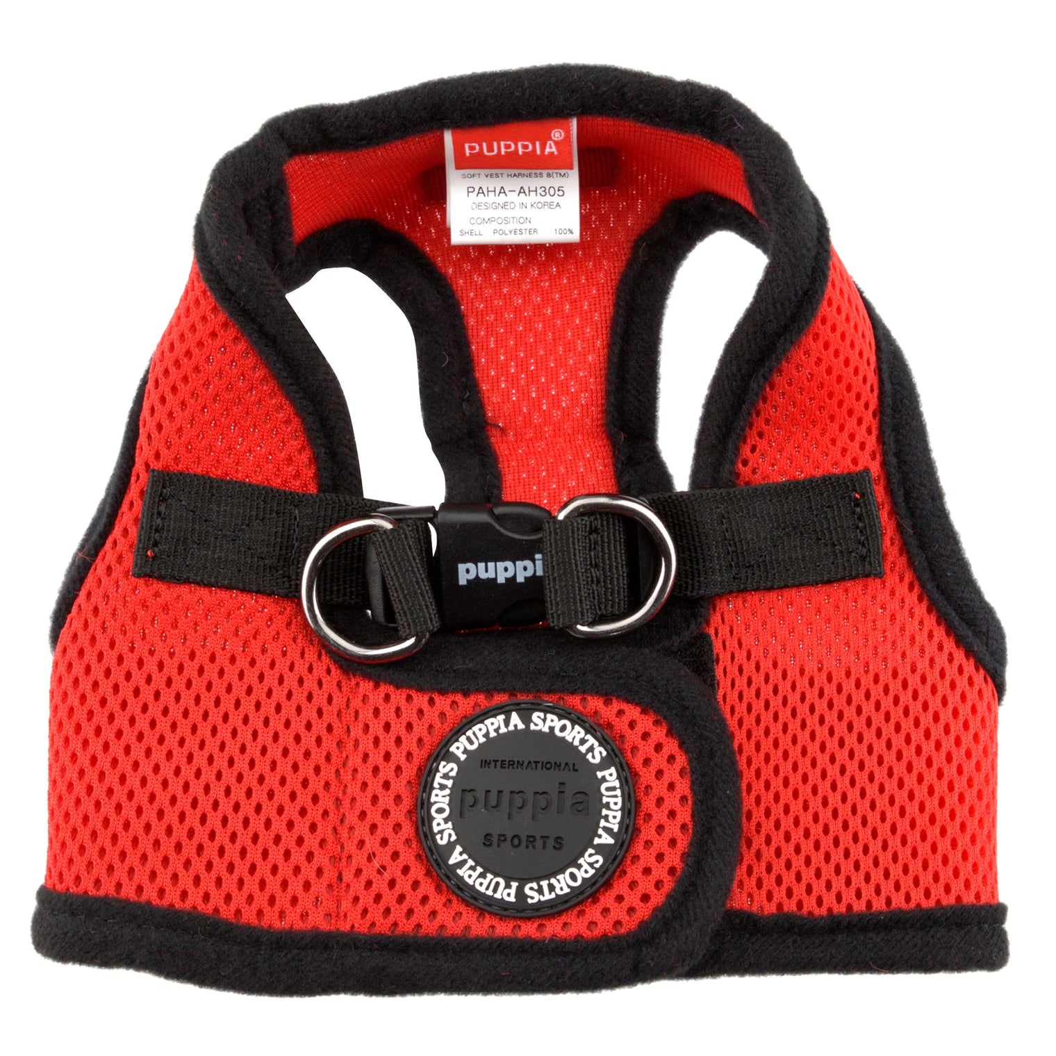 Puppia Red Soft Vest Dog Harness Step-in