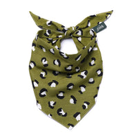 Olive Leopard Bandana, 3 Sizes