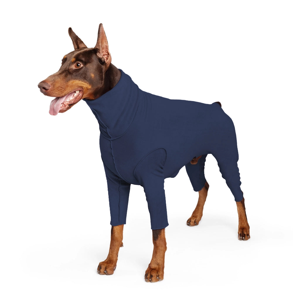 Stretch Fleece Onesie Suit - Navy