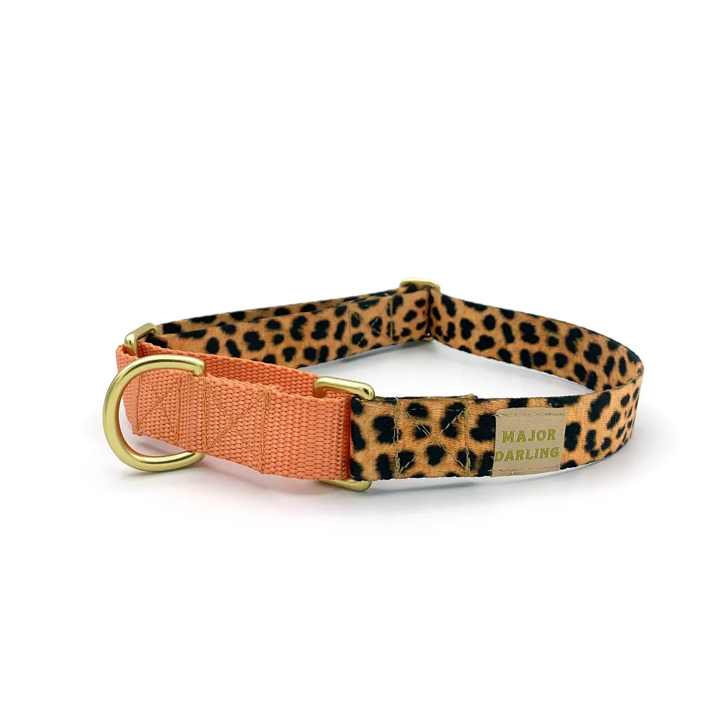 Leopard and Peach Martingale Collar