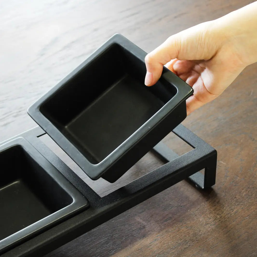 Black Tower Pet Food Bowl, Short