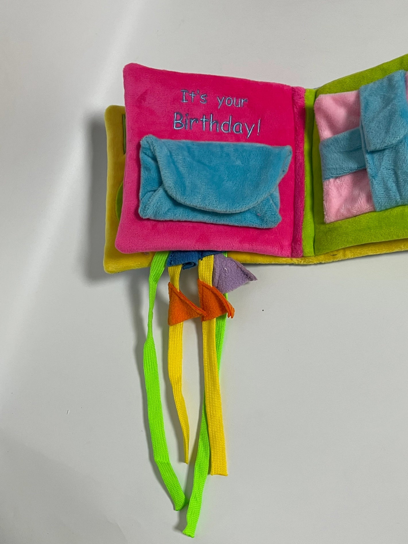 Plush Birthday Book Crinkle, Hide & Seek Squeaky Treat