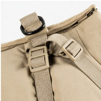 Khaki Beige Puffer Harness Coat