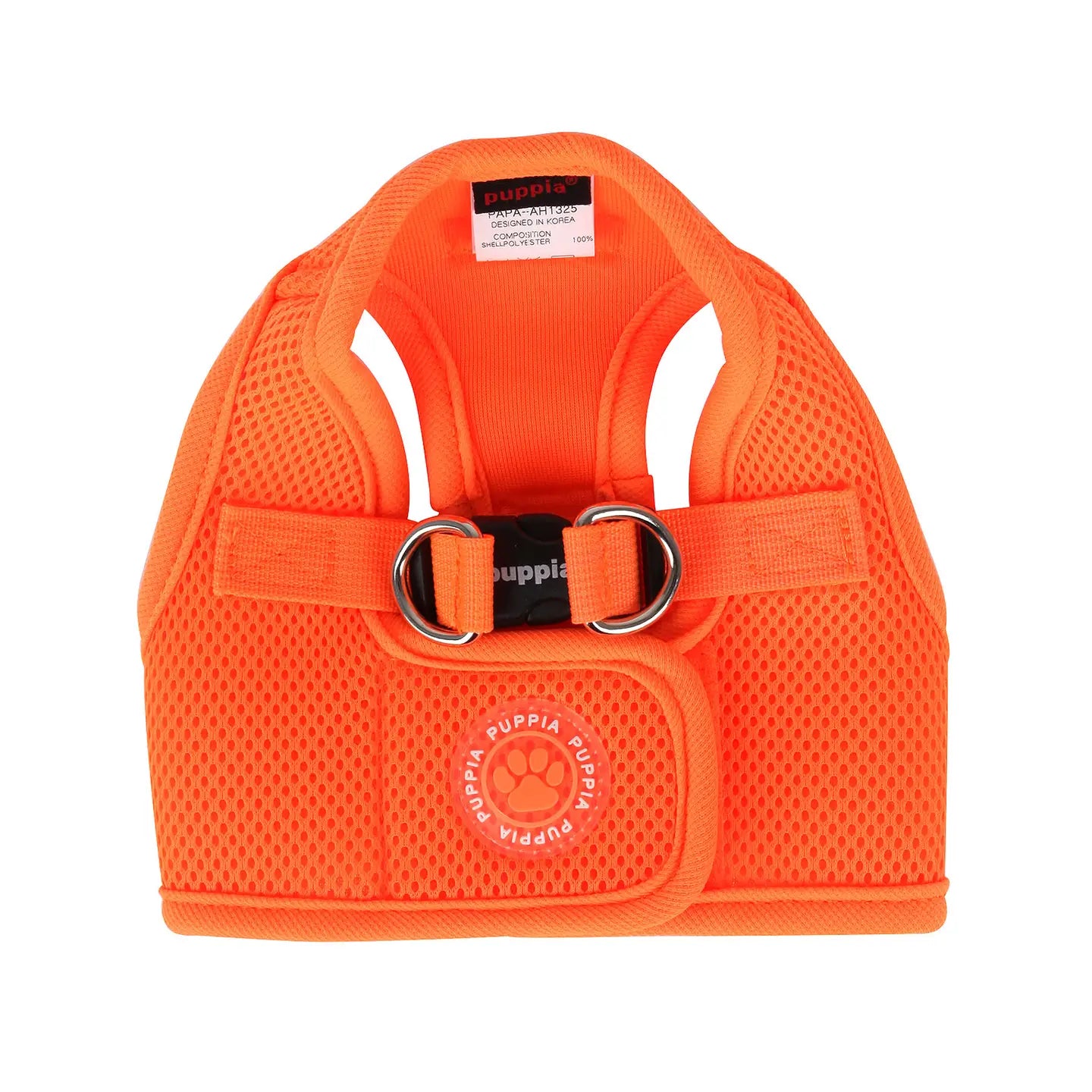 Puppia Neon Orange Soft Vest Dog Harness Step-in