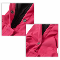 Waterproof Softshell Rain Coat, Deep Pink
