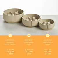 Slow Feeder in Owl Greige, 4 sizes