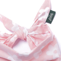 Daisy Pink Flower Bandana, 3 Sizes