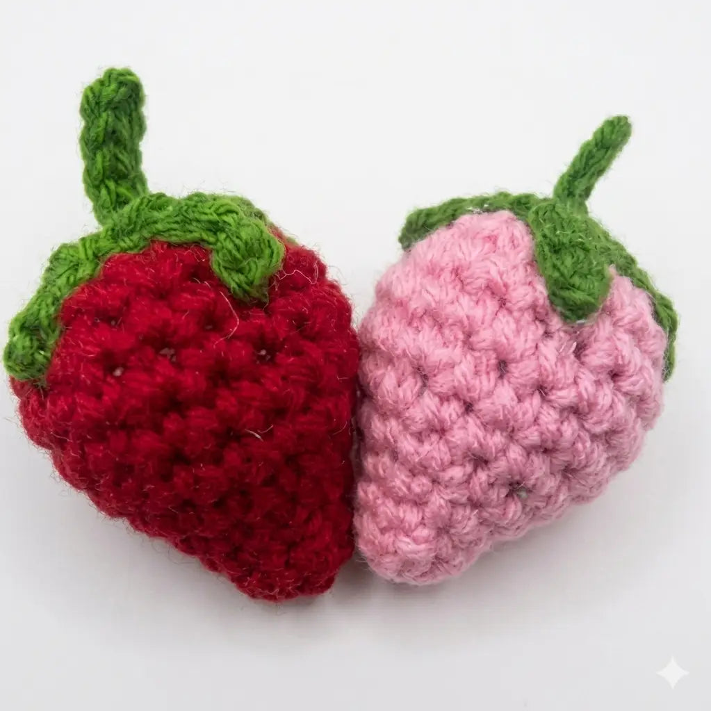 Strawberry Crochet Catnip Toy