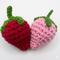 Strawberry Crochet Catnip Toy