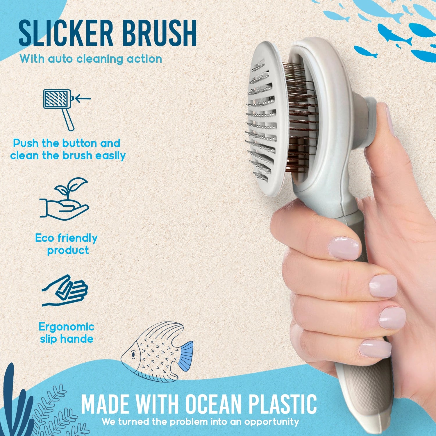Pin Slicker Grooming Brush