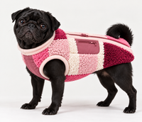 Pink Block Sherpa Vest