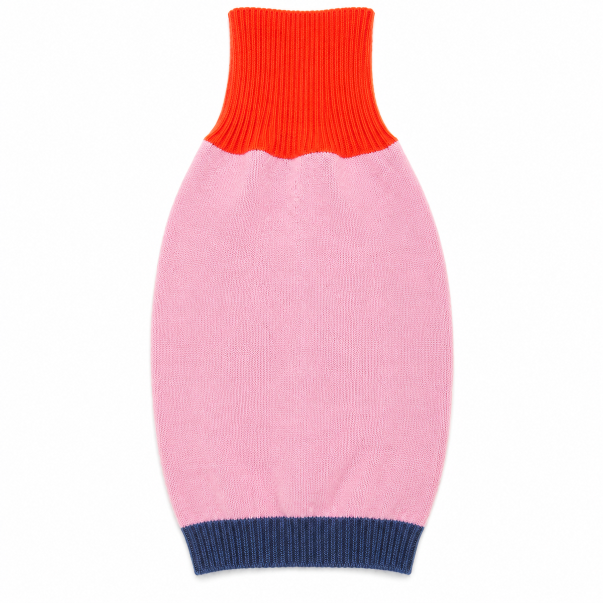 Colorblock Merino Wool Sweater, Rose