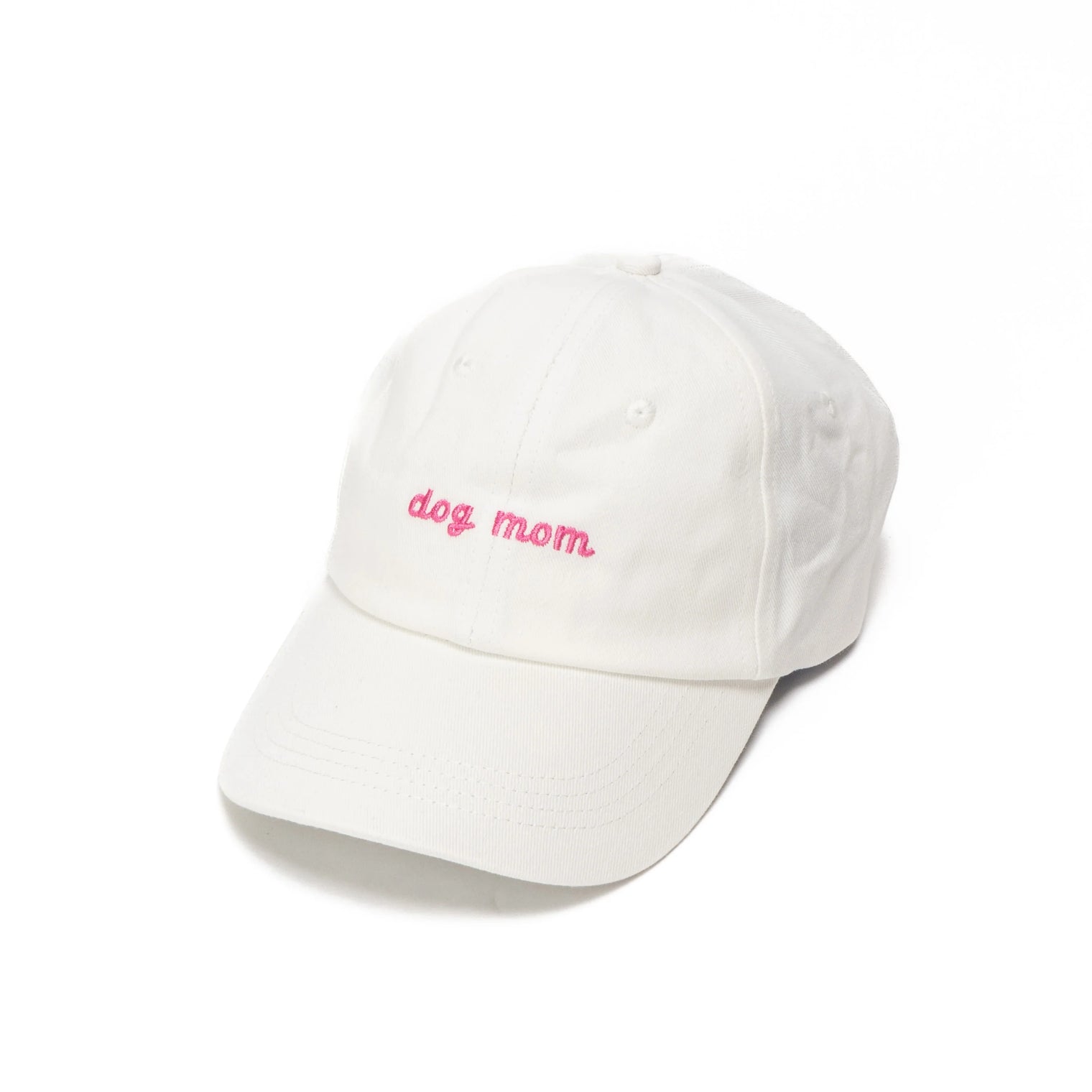Dog Mom Hat, White