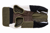 Green Block Sherpa Vest