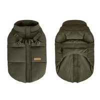 Olive Green Puffer Harness Coat