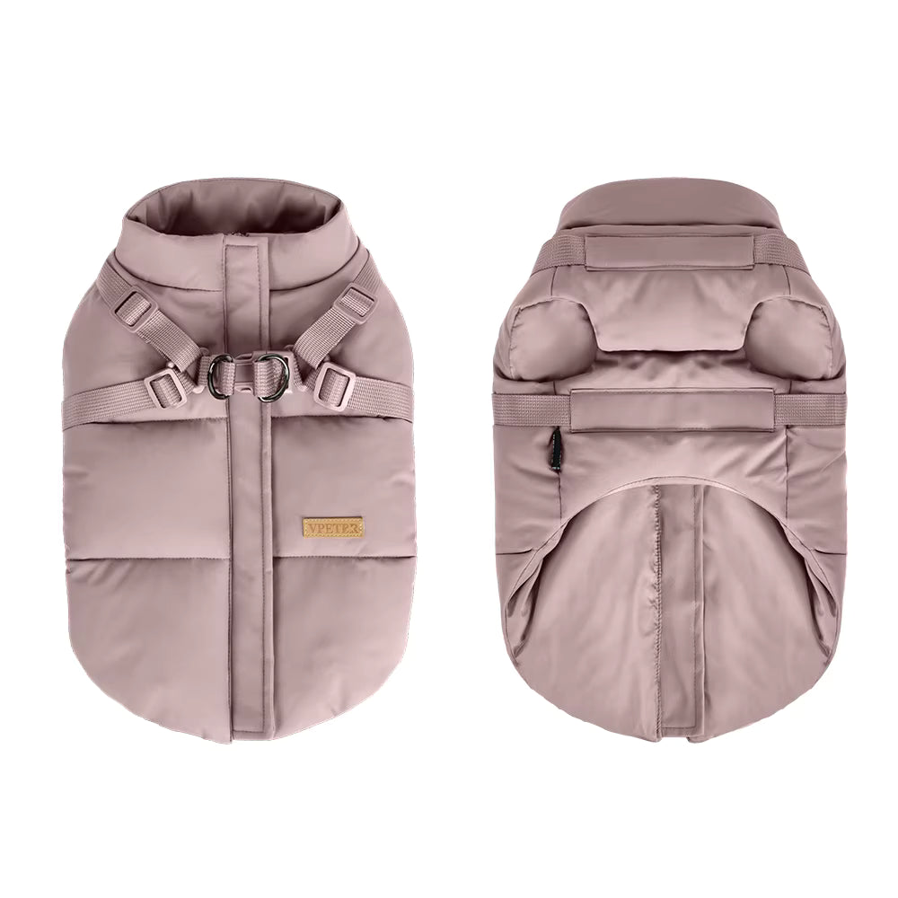 Pink Green Puffer Harness Coat