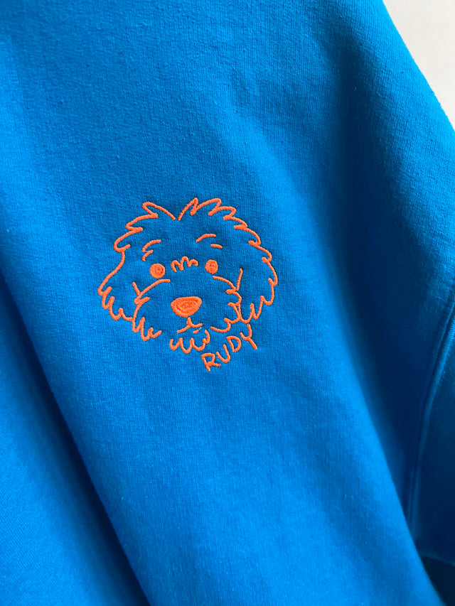 Custom Embroidered Sweatshirt - Sapphire