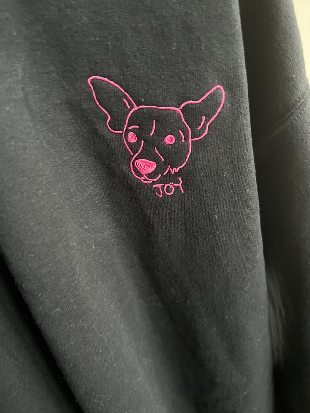Custom Embroidered Sweatshirt - Black