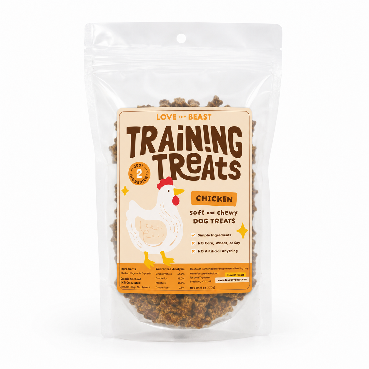 Soft and Chewy Chicken Training Treats