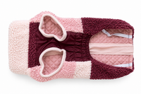 Pink Block Sherpa Vest