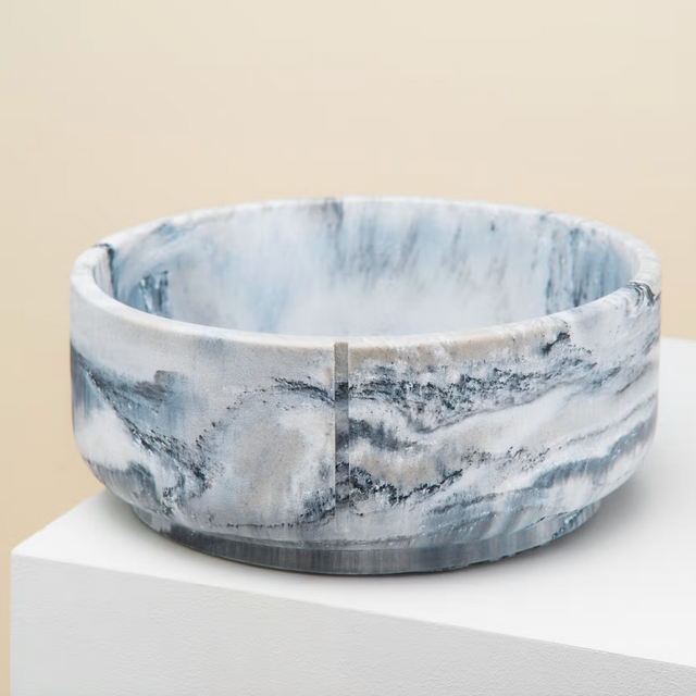 Marble Dog Bowl in Grey, 3 sizes