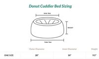 Donut Cuddler Bed, Black Giraffe