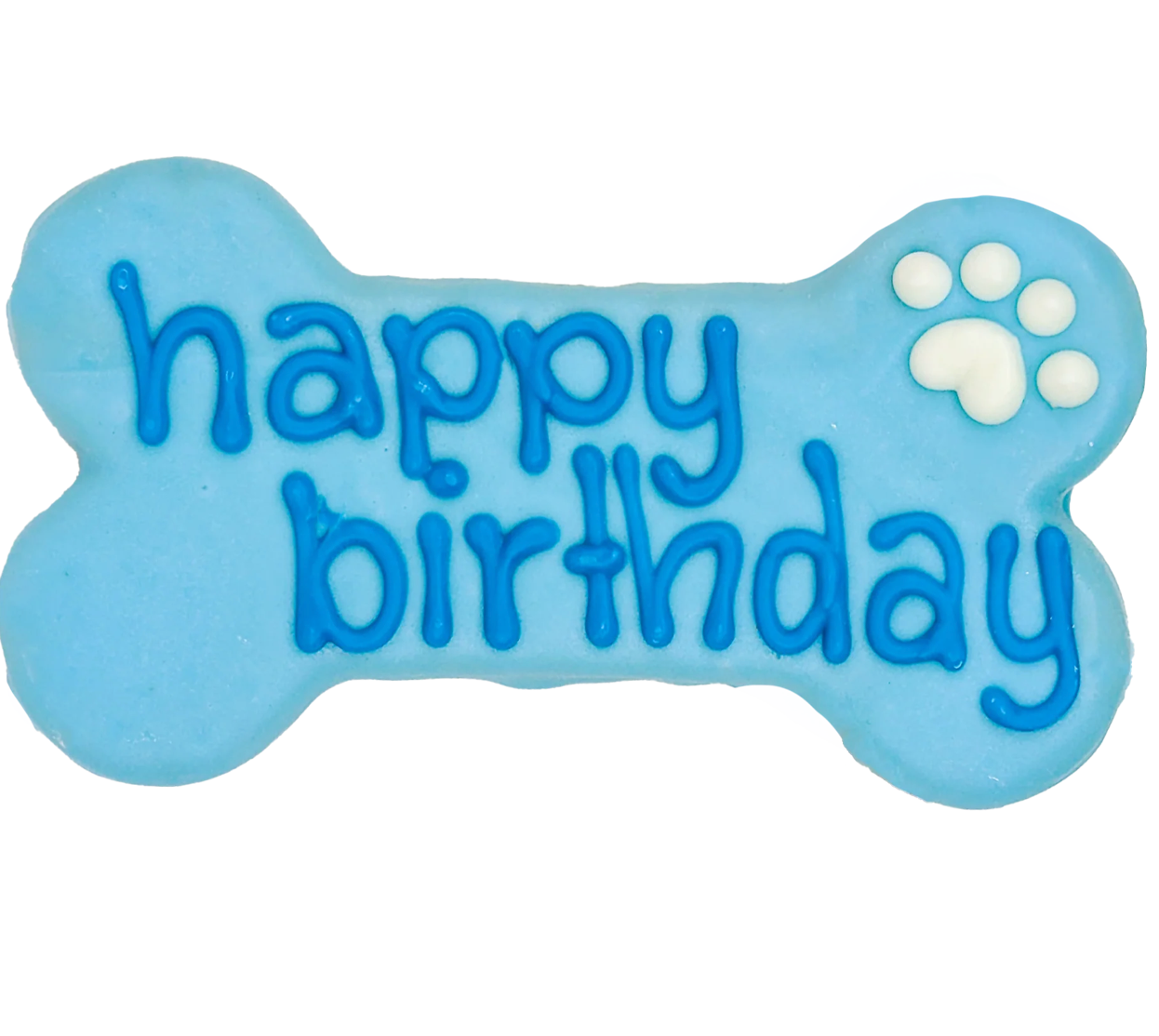 Blue Happy Birthday Dog Cookie