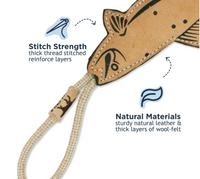 Leather Trout Tug Toy