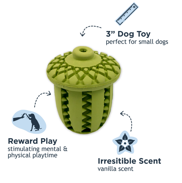 Acorn Rubber Toy, 3 inches