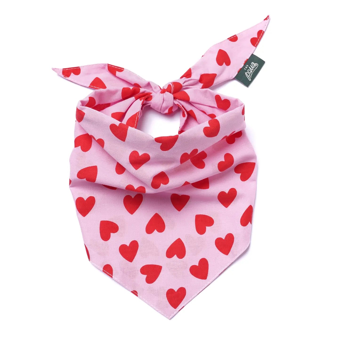 Red Hearts Bandana, 3 Sizes