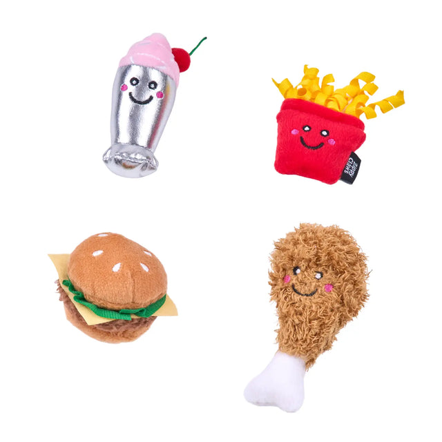 Nomnomz 4 Pack - fast Food Cat Toy