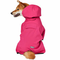 Waterproof Softshell Rain Coat, Deep Pink