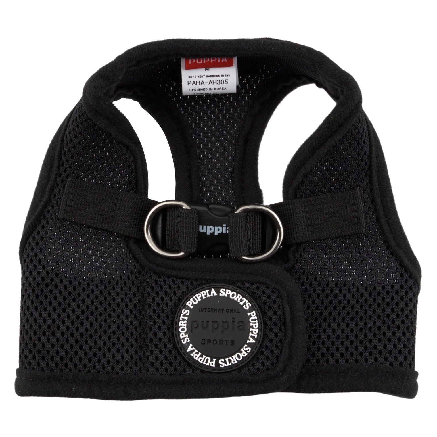 Puppia Black Soft Vest Dog Harness Step-in