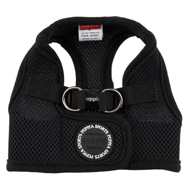 Puppia Black Soft Vest Dog Harness Step-in